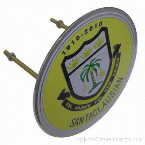 Car Badge/Emblem in 2-D or 3-D Designs, Available in Different Types of Material and Finishes